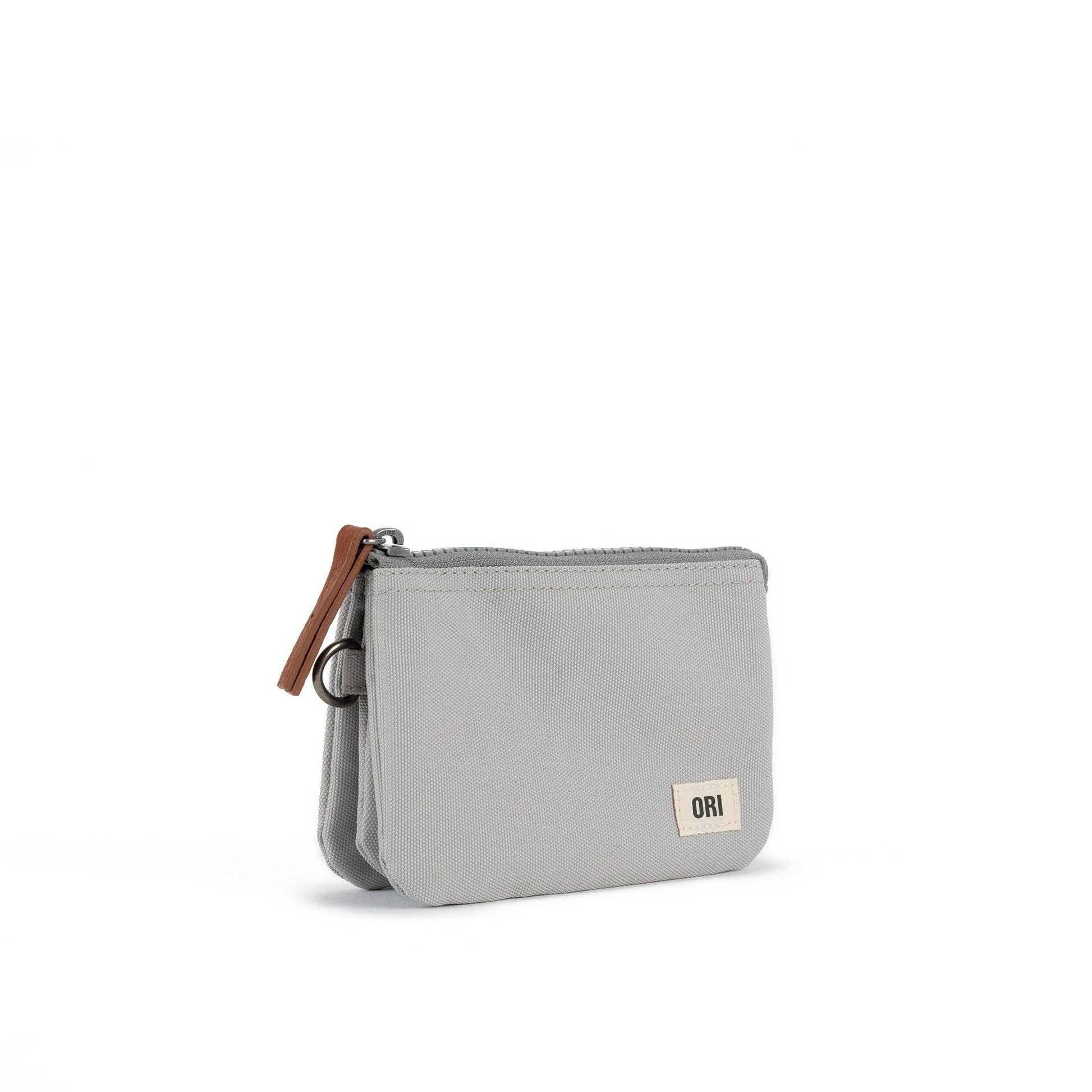 ORI London Mist Carnaby wallet in recycled canvas with card slots and zip coin pocket