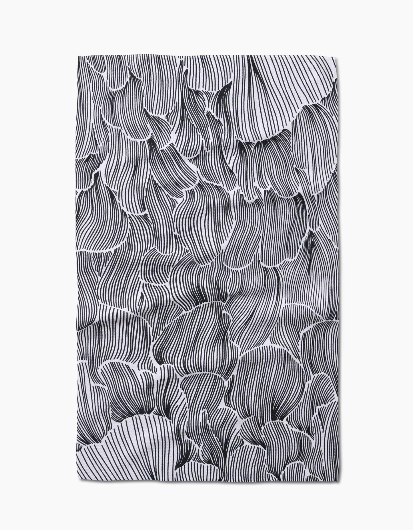 Posh Petals Fresh Linen Tea Towel by Geometry