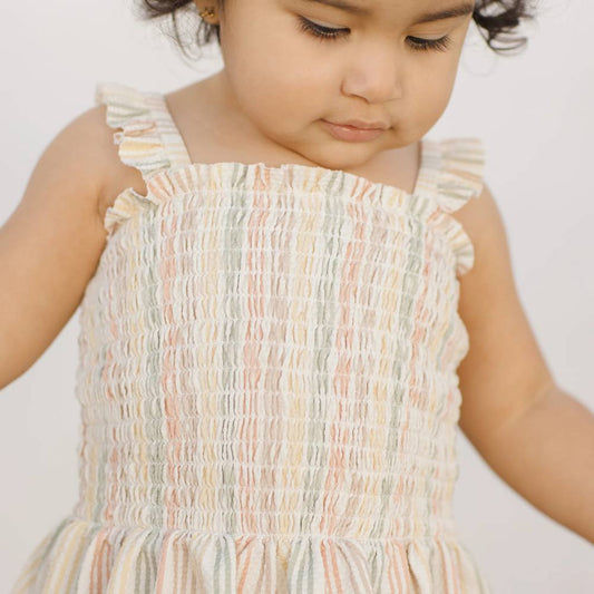 Multi Stripe One-Piece Swimsuit by Quincy Mae
