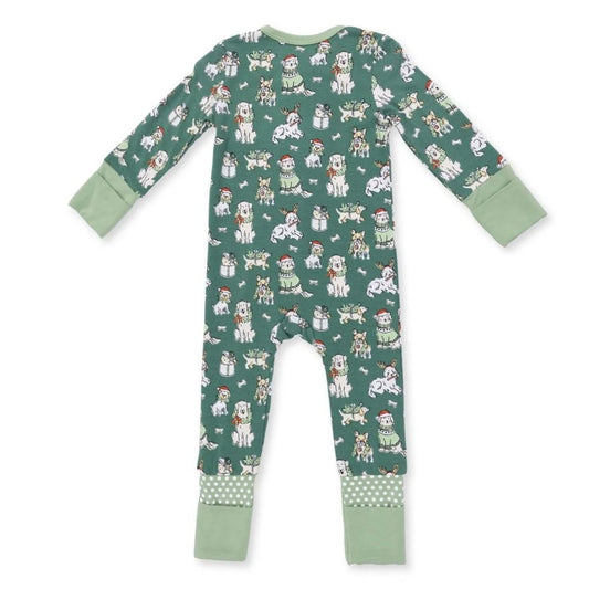Angel Dear Christmas Dogs Convertible Romper, front view