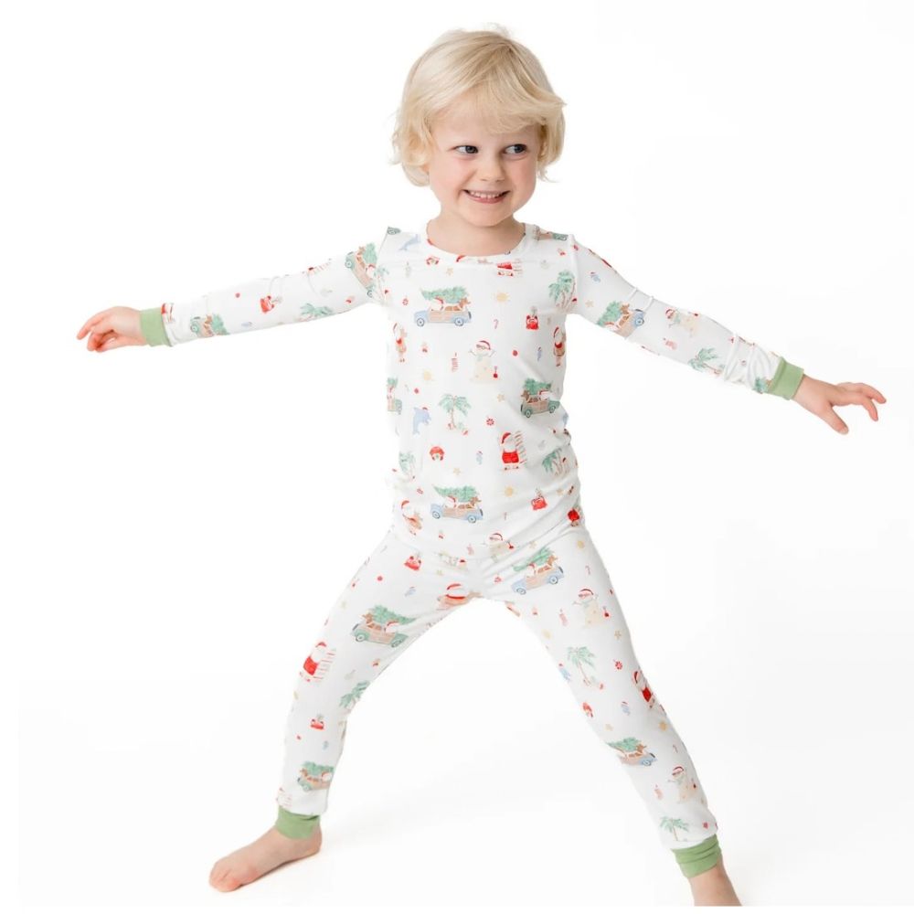 Angel Dear Beach Christmas Long Sleeve Loungewear Set, view 2