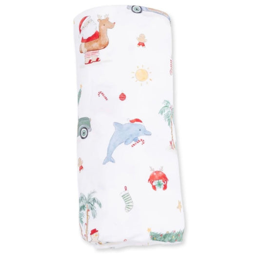 Angel Dear Beach Christmas Swaddle Blanket, view 1