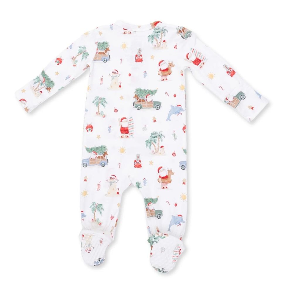 Angel Dear Beach Christmas 2 Way Zipper Footie, back view