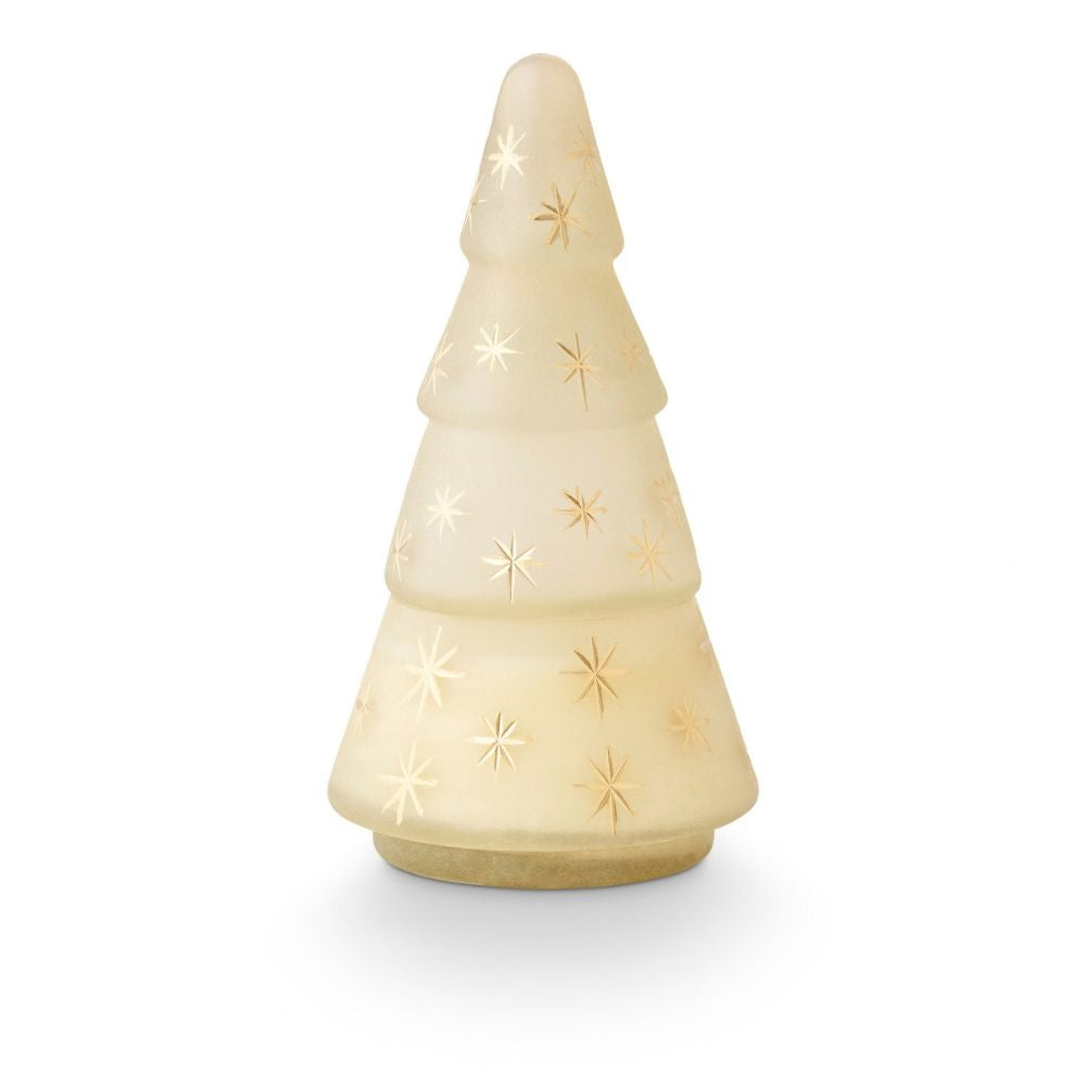 Winter White Frosted Star Glass Tree Candle by Creative Co-op, view 1