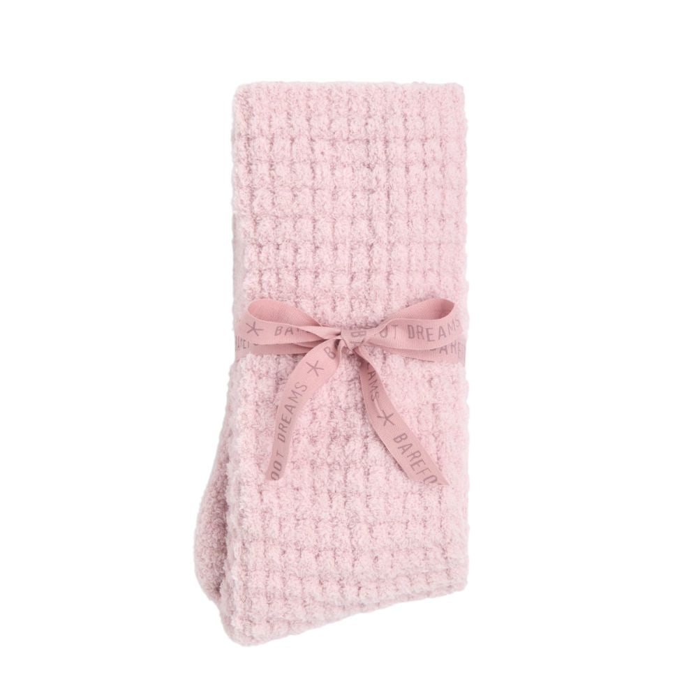 Barefoot Dreams CozyChic Waffle Socks in Petal