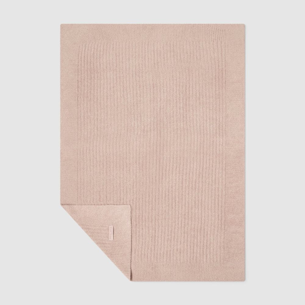 Barefoot Dreams CozyChic Lite Ribbed Baby Blanket in Faded Rose