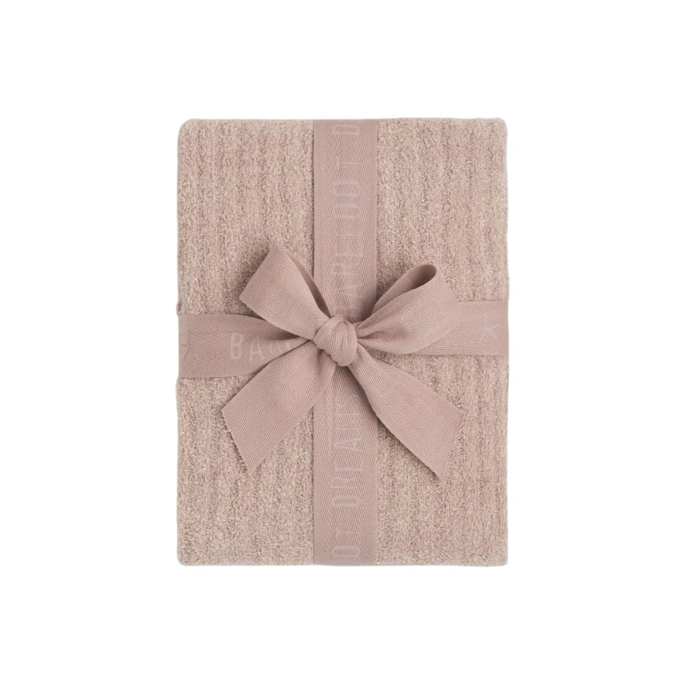 Barefoot Dreams CozyChic Lite Ribbed Baby Blanket in Faded Rose