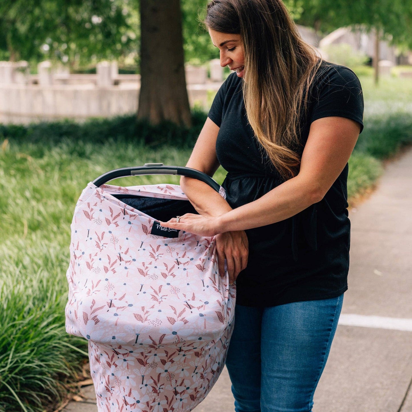 Blossom Carseat Cover by Milk Snob