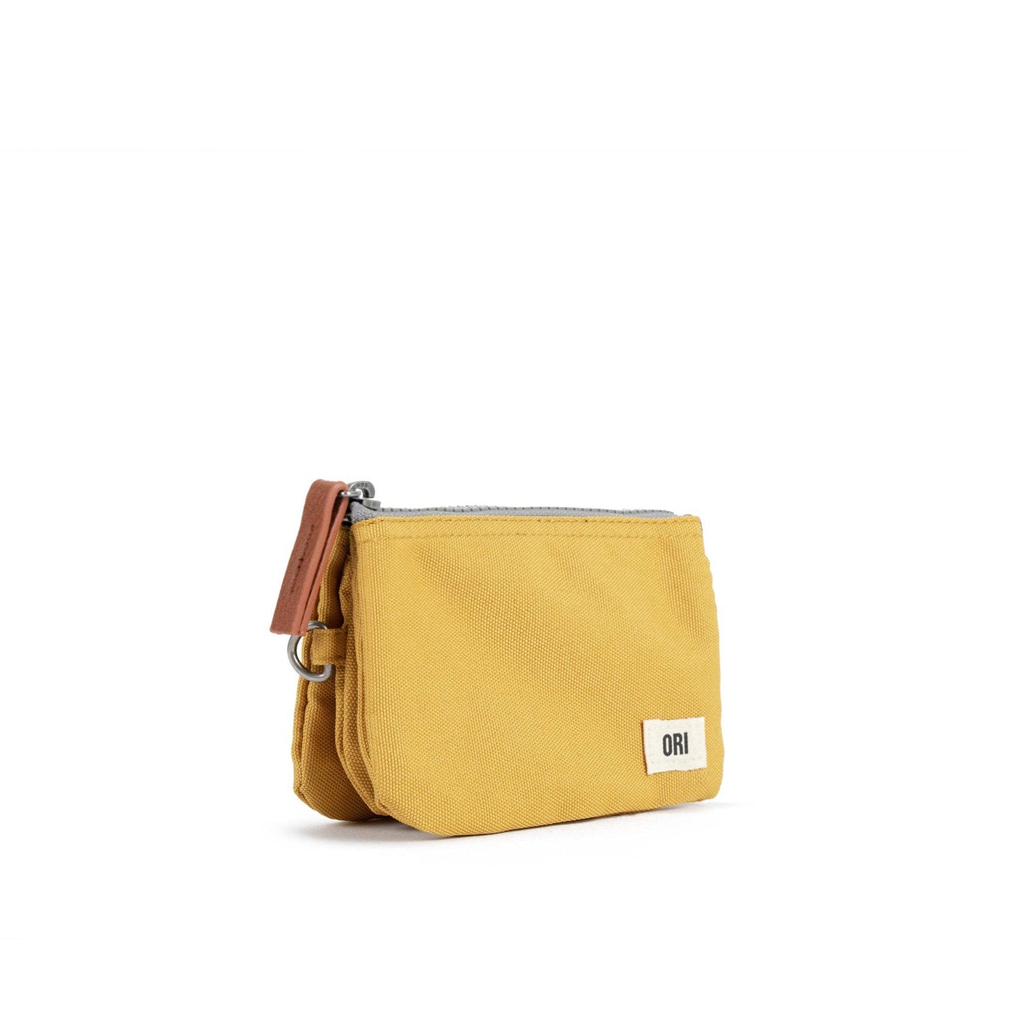 ORI London Flax Carnaby wallet in recycled canvas with card slots and zip coin pocket