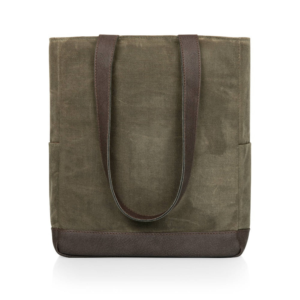 3 Bottle Insulated Wine Cooler Bag: Khaki Green with Beige Accents