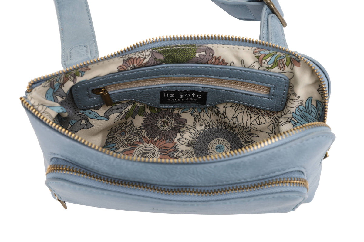 Liz Soto Handbags Jenni 3320 Crossbody in Dark Denim, view 8