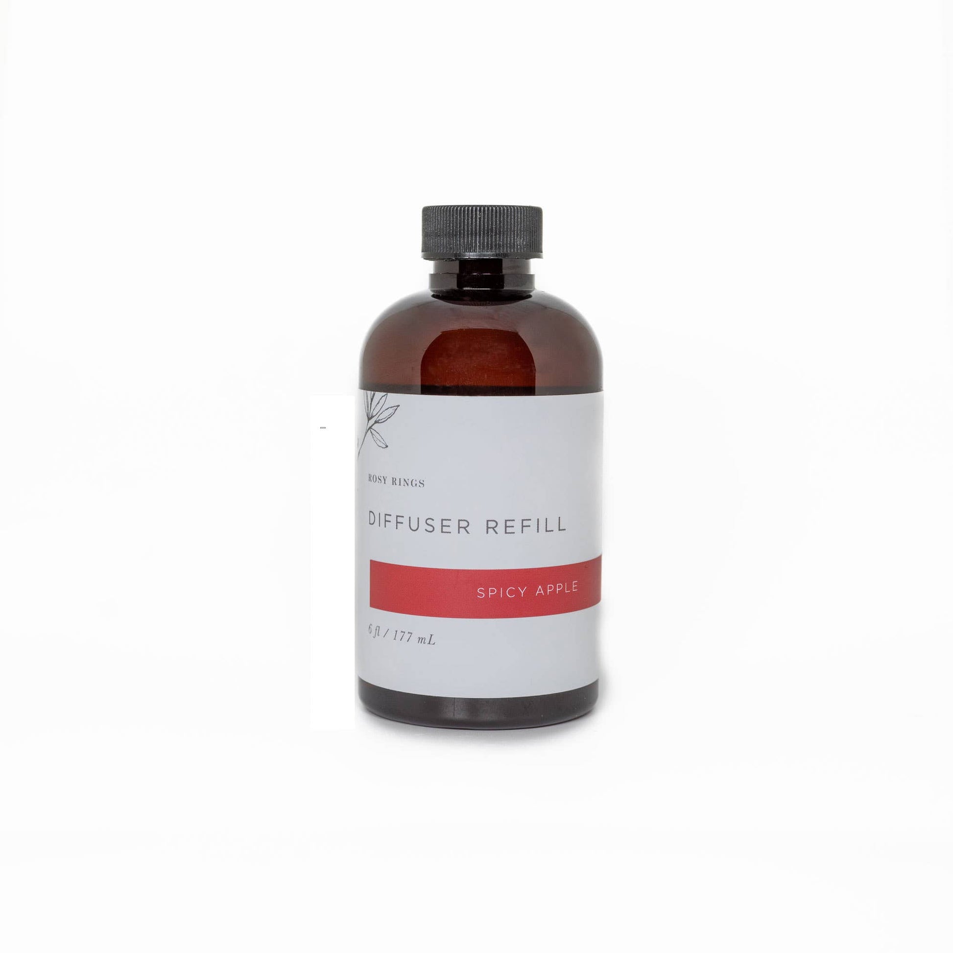 Rosy Rings Spicy Apple diffuser refill oil bottle, 6 fl oz, Macintosh apple and cinnamon