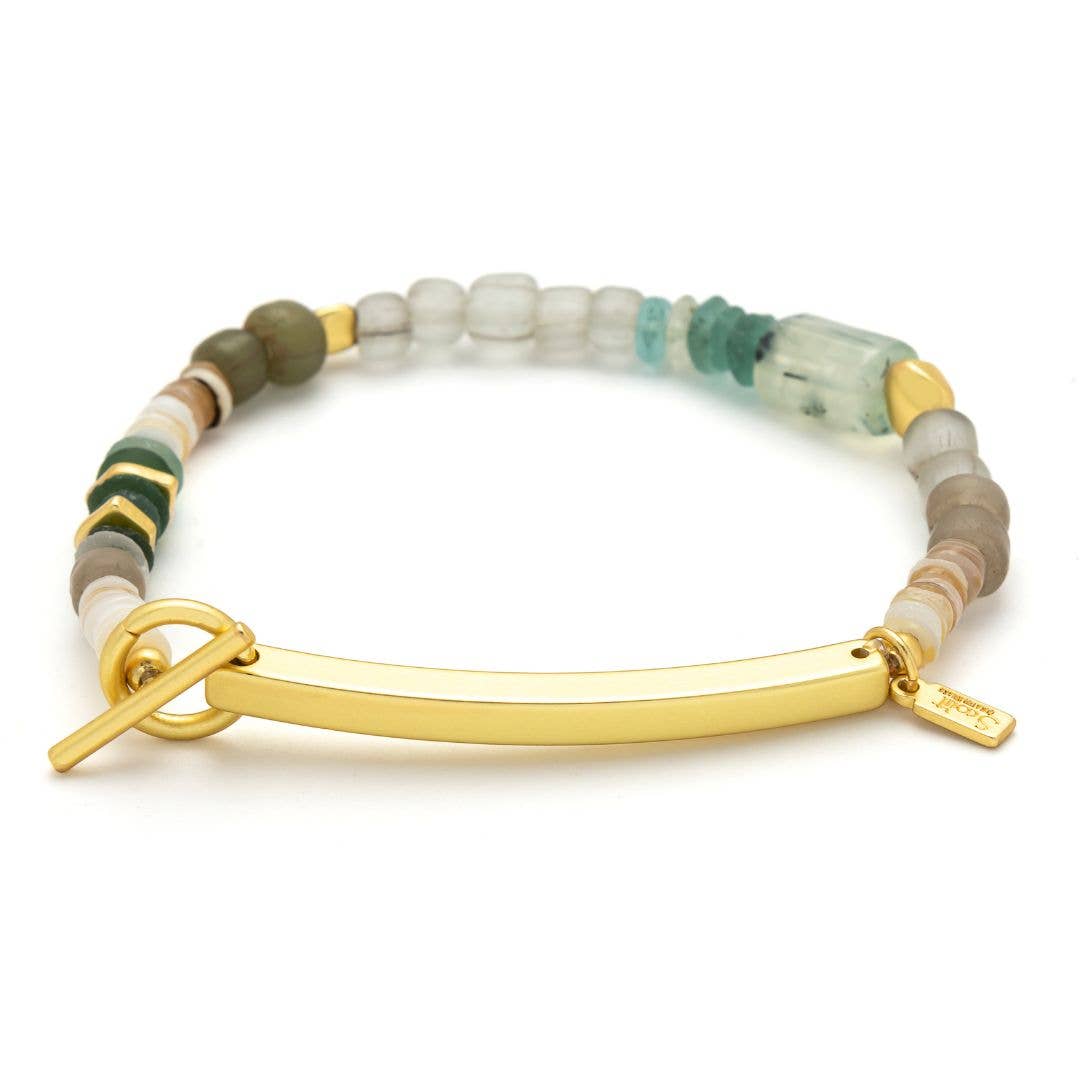 Scout Curated Wears - Hidden Message Bracelet - Unstoppable/Chiltonite/Gold
