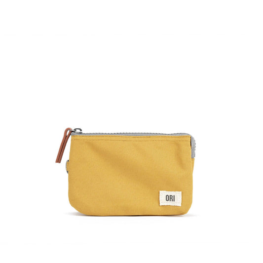 ORI London Flax Carnaby wallet in recycled canvas with card slots and zip coin pocket