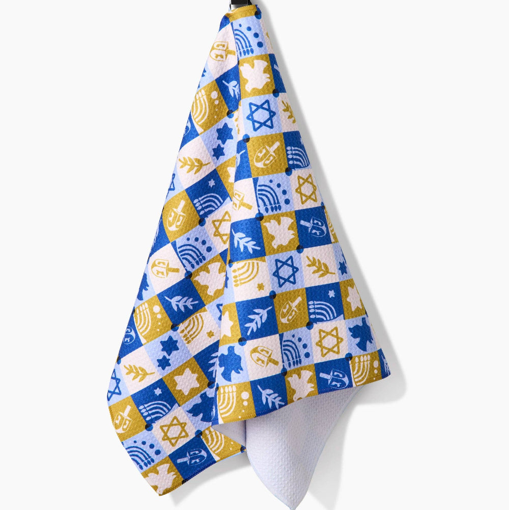 Geometry Hanukkah Festivities tea towel, view 3