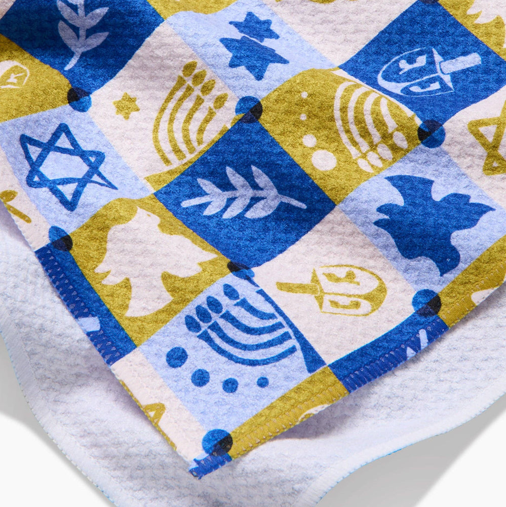 Geometry Hanukkah Festivities tea towel, view 2