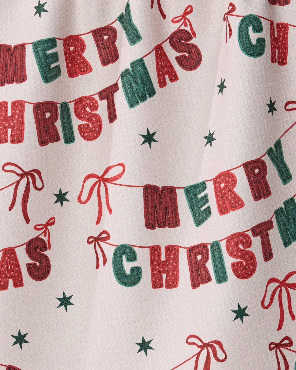 Geometry Christmas Banner holiday tea towel, view 2