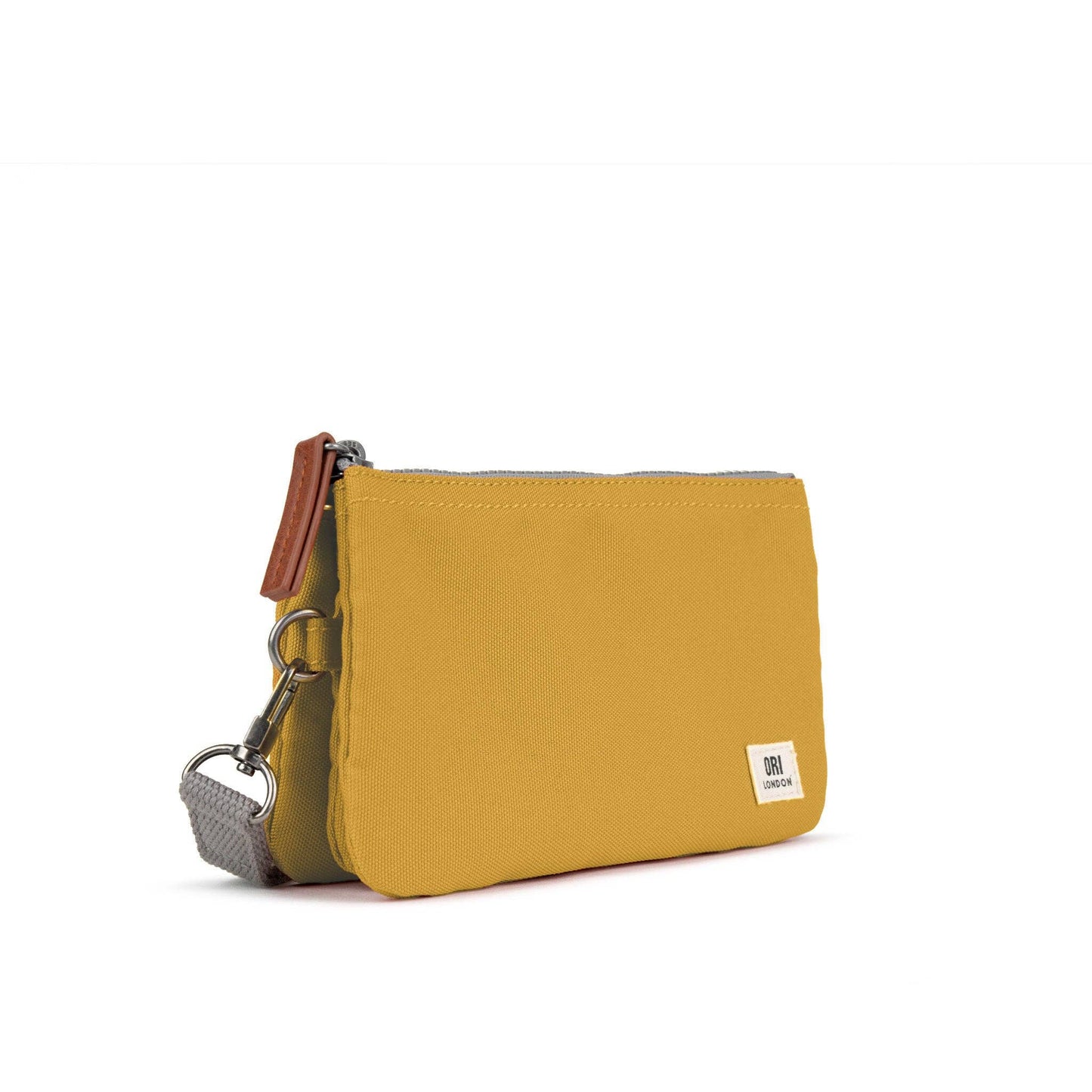 ORI London Flax Carnaby wallet in recycled canvas with card slots and zip coin pocket