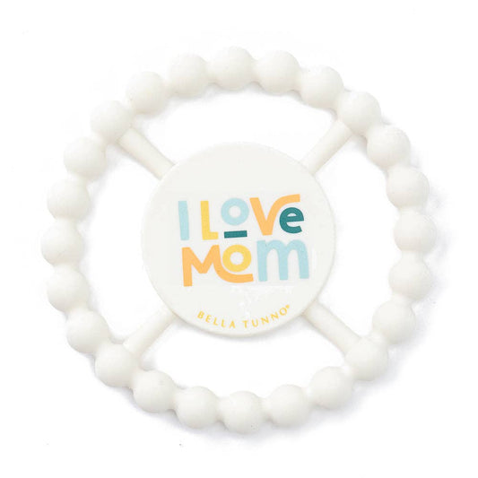 Bella Tunno - I Love Mom Happy Teether: Off White