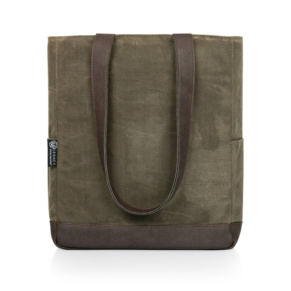 3 Bottle Insulated Wine Cooler Bag: Khaki Green with Beige Accents