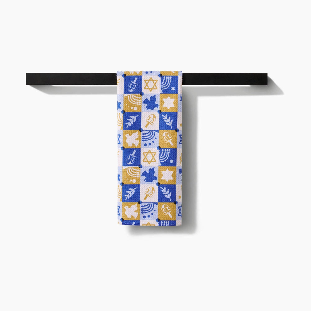 Geometry Hanukkah Festivities tea towel, view 4