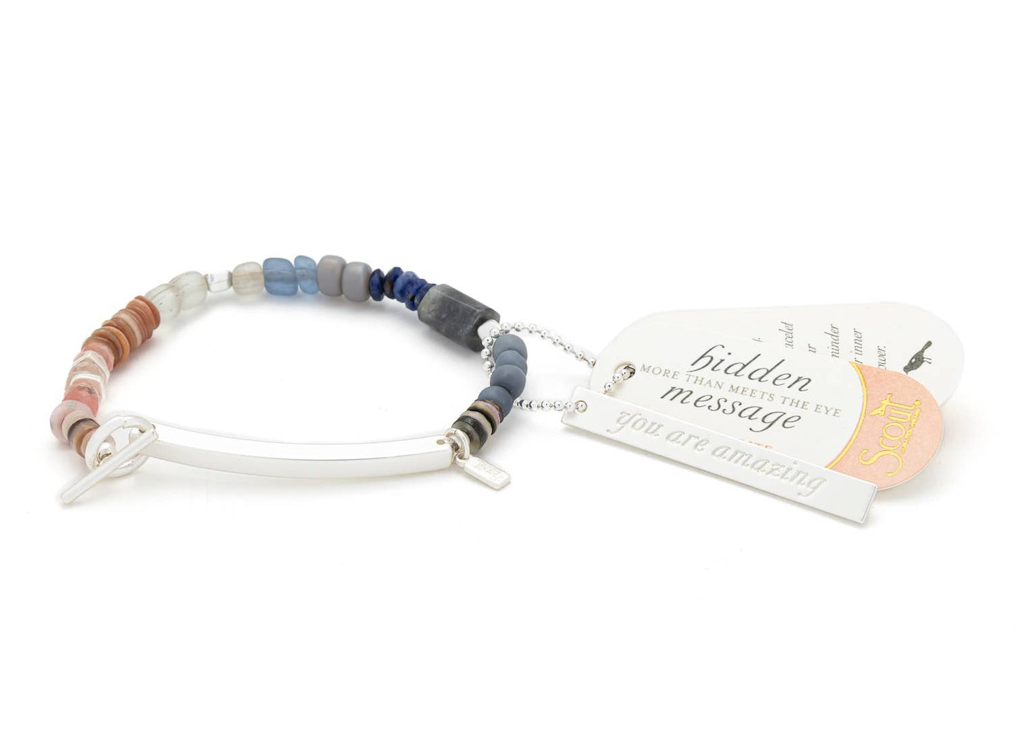 Scout Curated Wears - Hidden Message Bracelet - Amazing/Labradorite/Silver