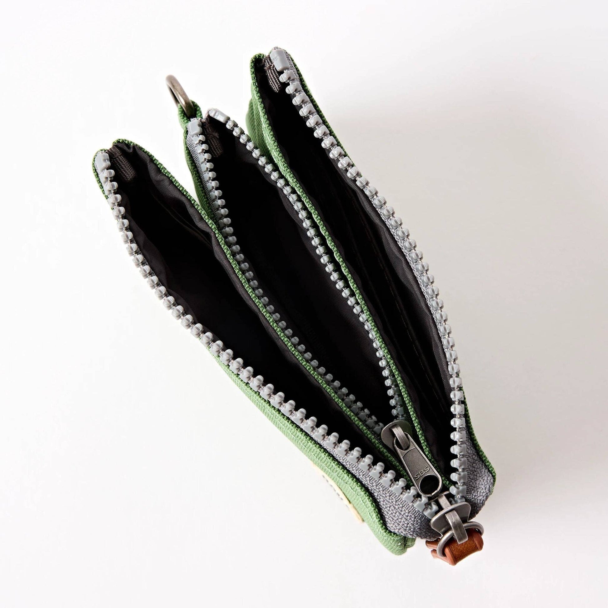 ORI London Artichoke Carnaby wallet in recycled canvas with card slots and zip coin pocket