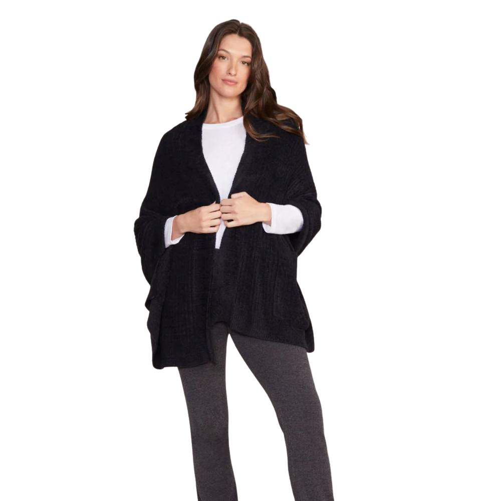 Barefoot Dreams CozyChic Lite Travel Shawl in Black