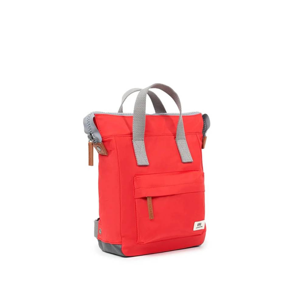 Bantry Small Recycled Canvas Backpack in Chili Oil by ORI London