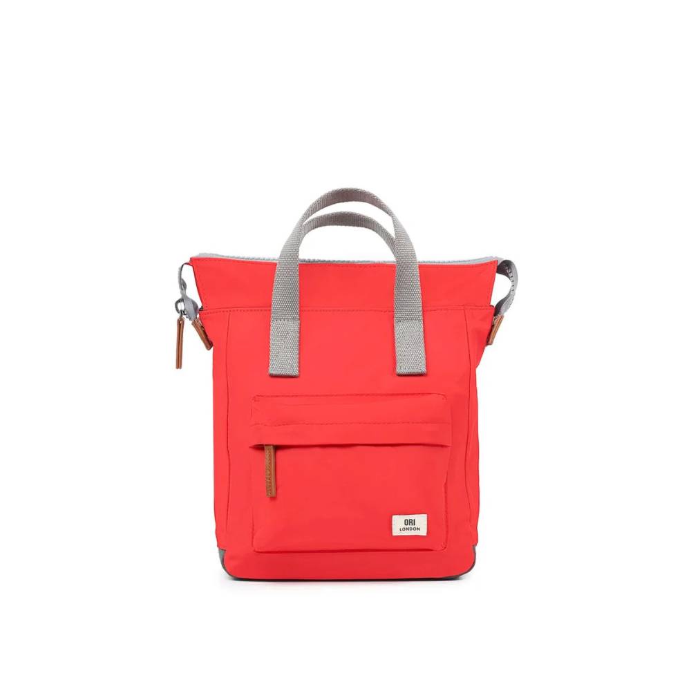 Bantry Small Recycled Canvas Backpack in Chili Oil by ORI London
