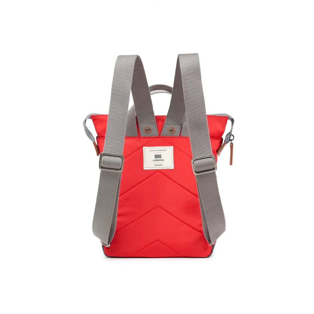 Bantry Small Recycled Canvas Backpack in Chili Oil by ORI London