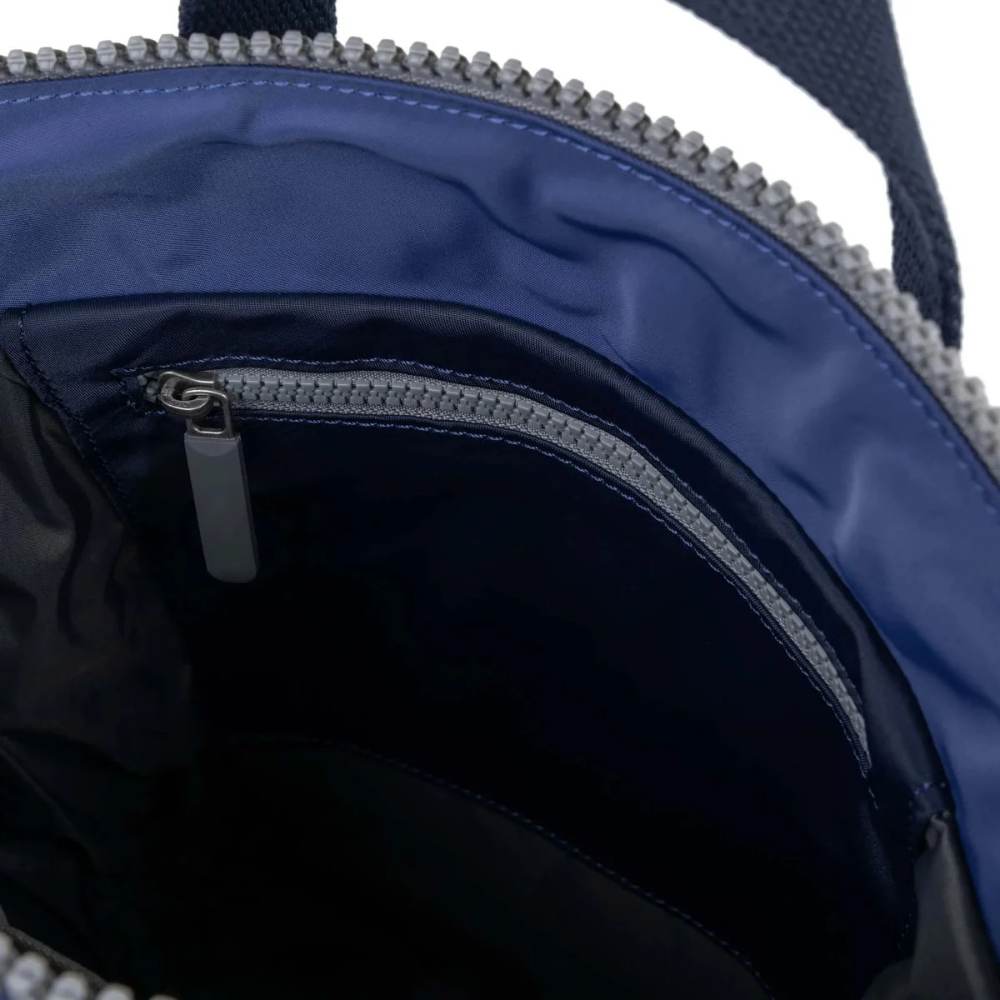 Bantry Small Recycled Canvas Backpack in Tonal Blues by ORI London