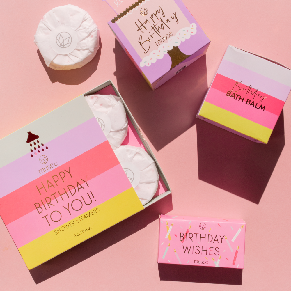 Birthday wishes bar soap and birthday soap collection from Musee
