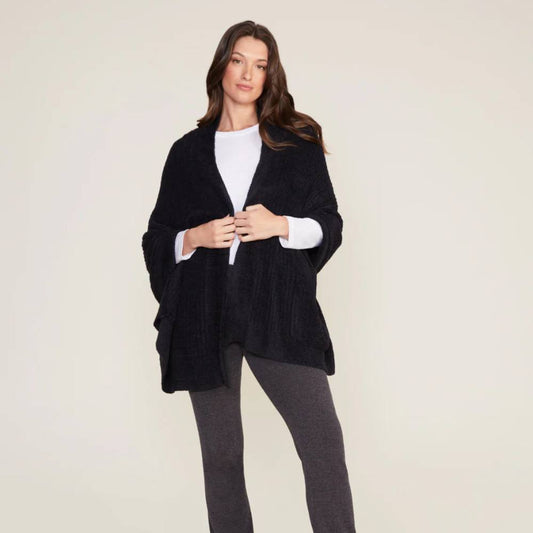 Barefoot Dreams CozyChic Lite Travel Shawl in Black