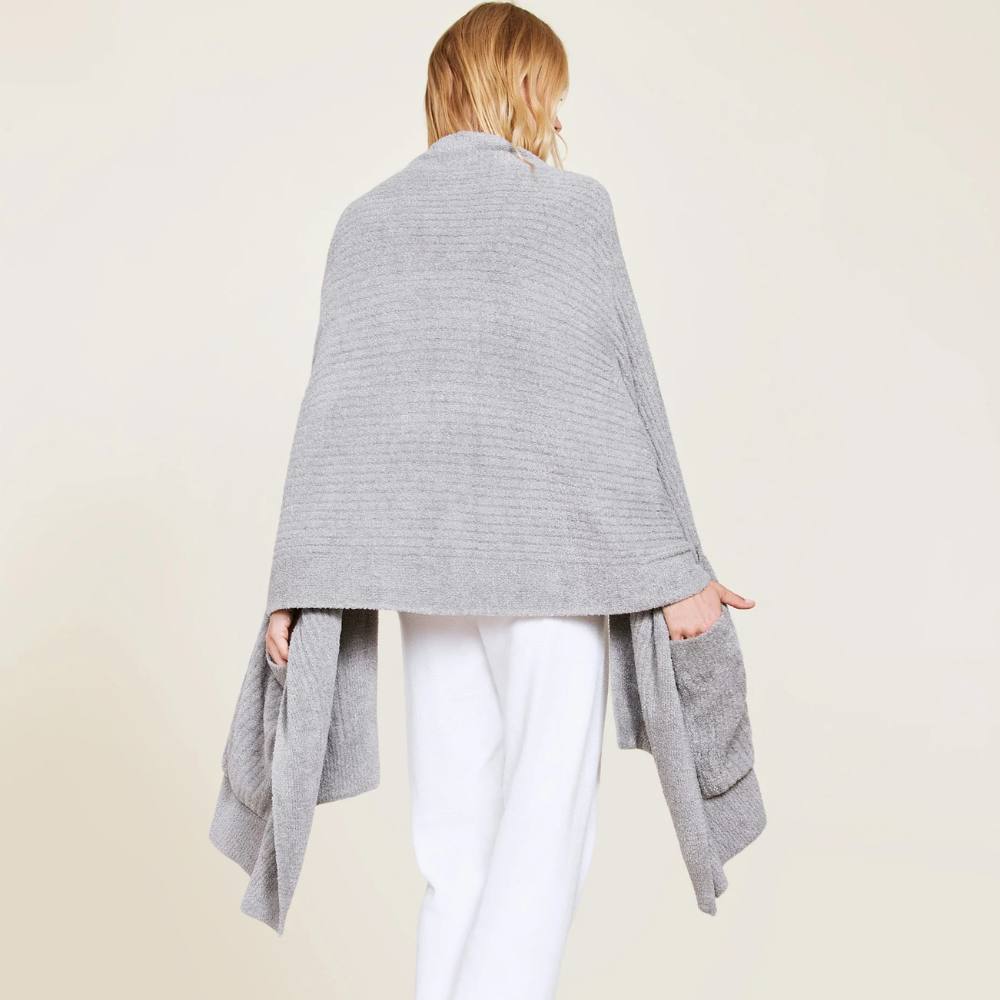 Barefoot Dreams CozyChic Lite Travel Shawl in Dove Gray