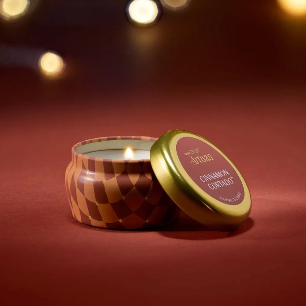 Cinnamon Cortado Winter Bazaar Mini Tin by Capri Blue