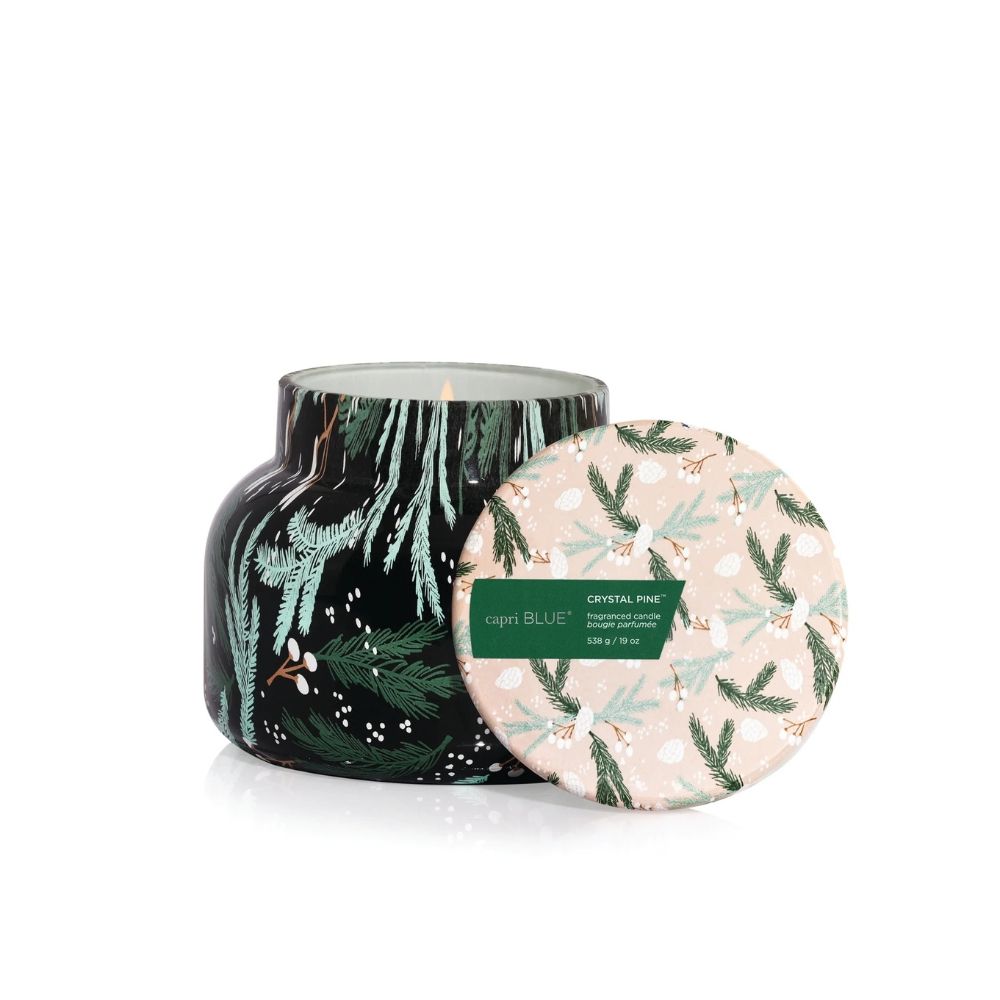 Crystal Pine Holiday Pattern Play Petite Candle by Capri Blue