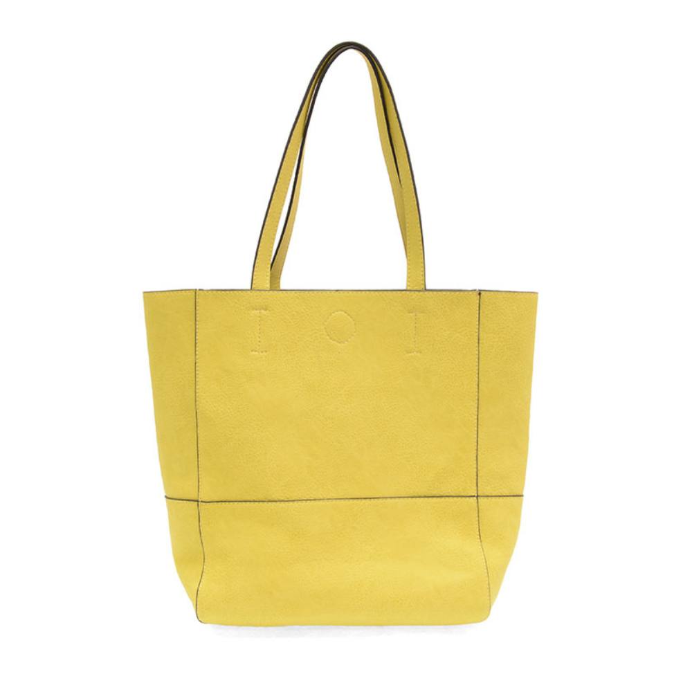 Joy Susan Yellow Faith Raw Edge Tote Bag