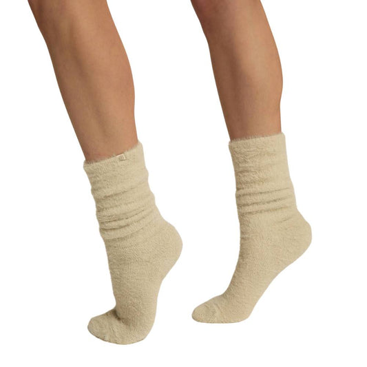 Faceplant Dreams Oatmeal Soft Fuzzy Lounge Socks