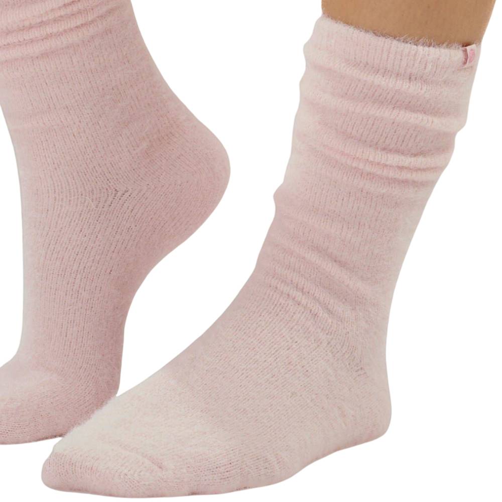 Faceplant Dreams Pink Soft Fuzzy Lounge Socks
