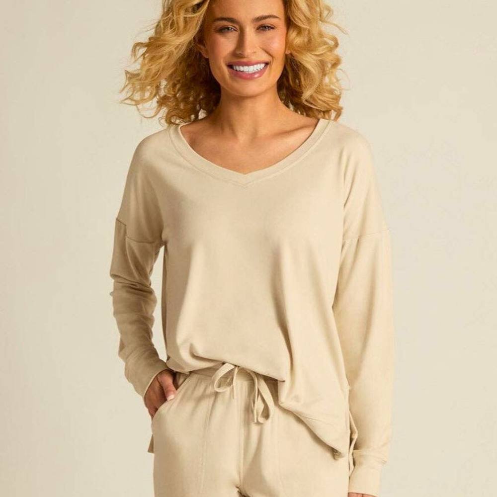 Faceplant Dreams Soft Pullover in Oatmeal