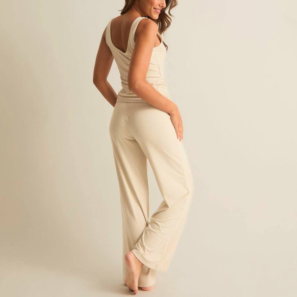 Faceplant Dreams Soft Straight Leg Pant in Oatmeal