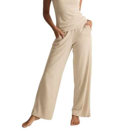 Faceplant Dreams Soft Straight Leg Pant in Oatmeal