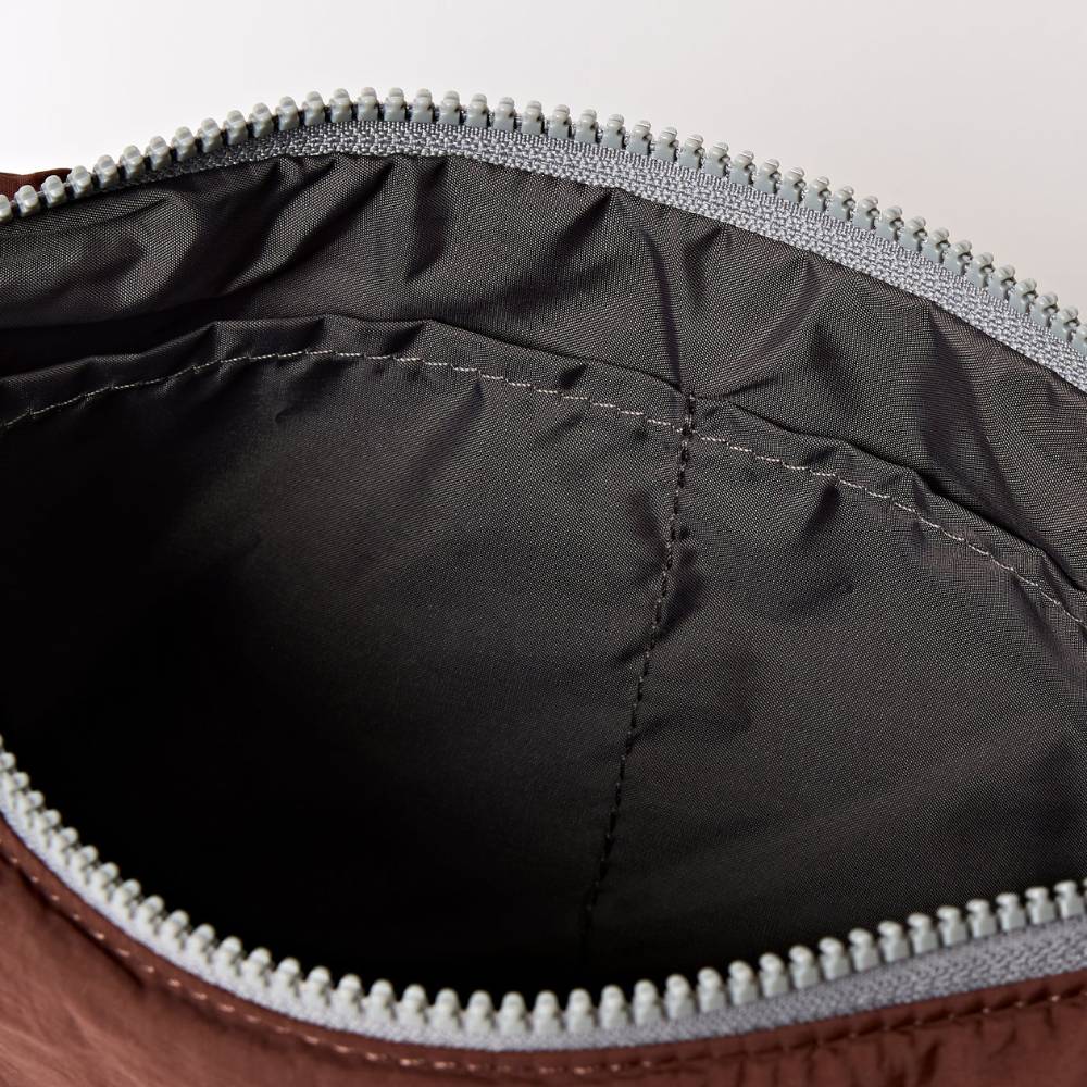 Farringdon Half-Moon Shoulder Bag in Chocolate by ORI London