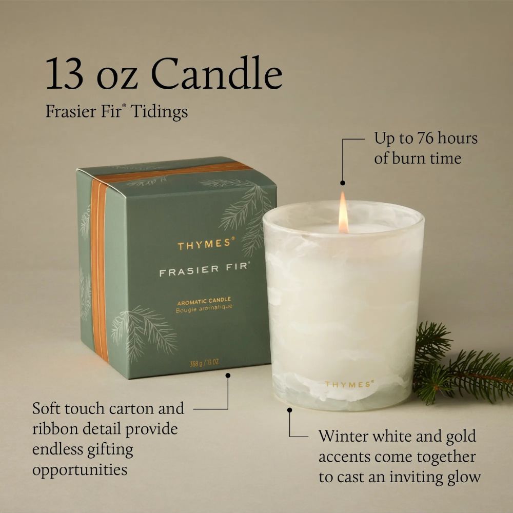 Frasier Fir Tidings 13 oz Poured Candle by Thymes