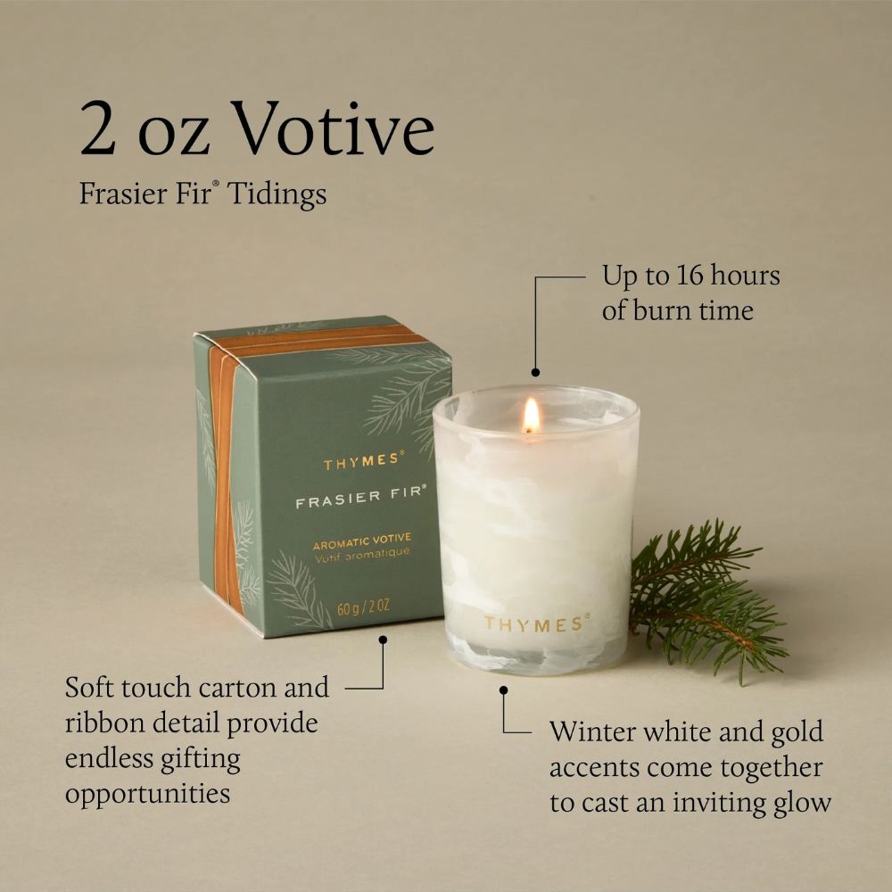 Frasier Fir Tidings Votive Candle by Thymes