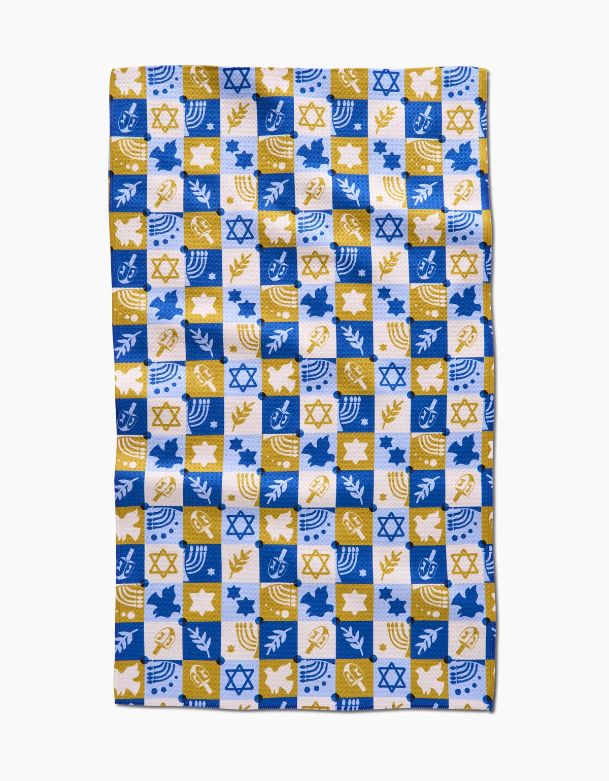 Geometry Hanukkah Festivities tea towel, 18 x 30 in, view 1