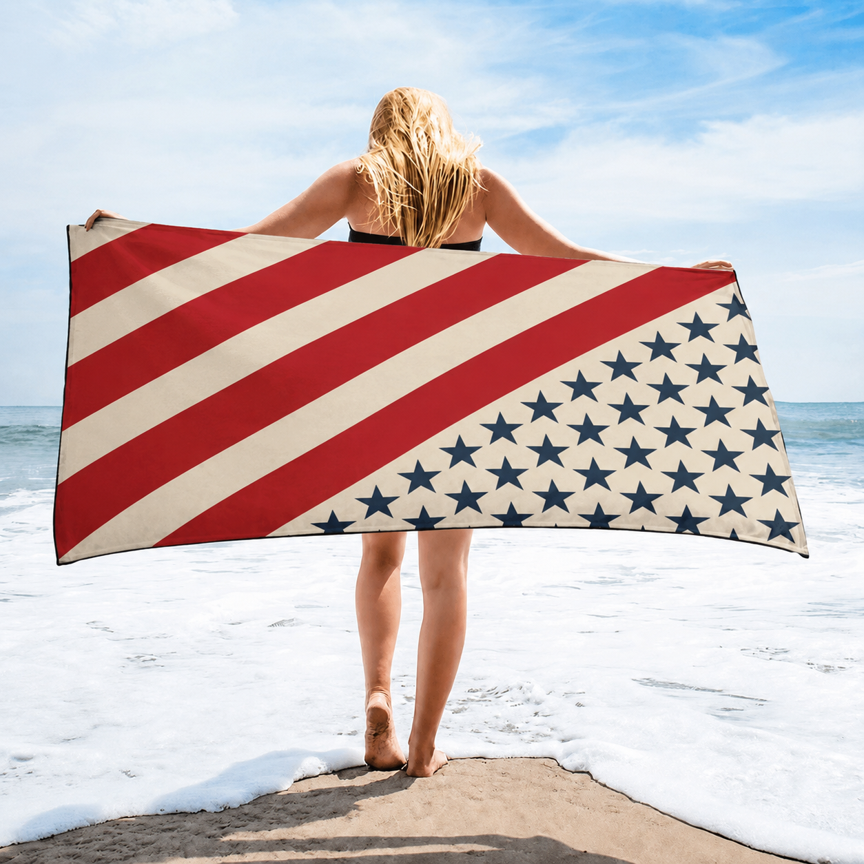 Geometry Split Horizon Beach Towel
