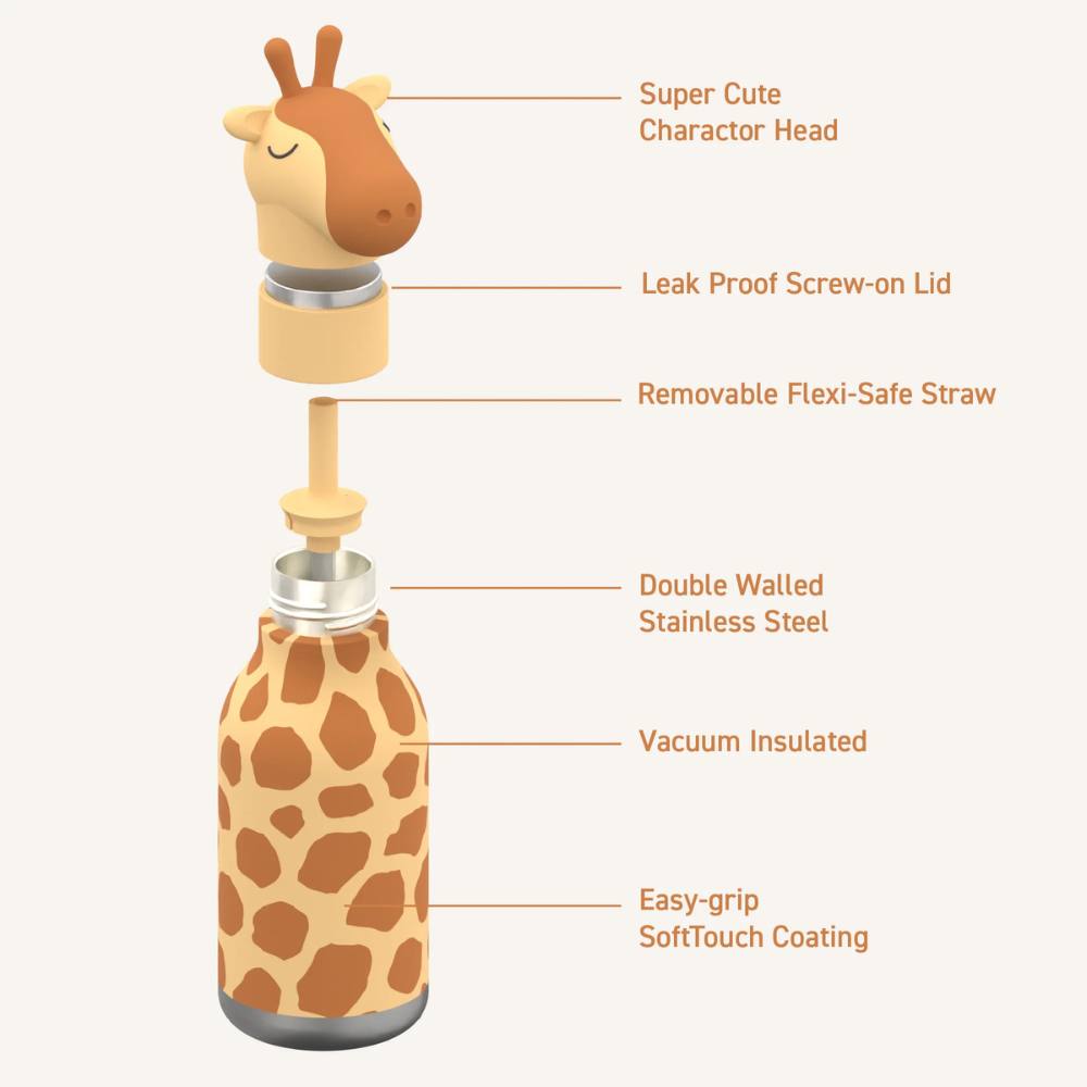 Giraffe Bestie 16 oz. Water Bottle by Asobu
