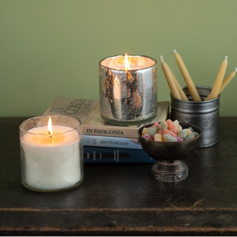 Himalayan Grapefruit Pine Artisan Blown Glass Tumbler Candle